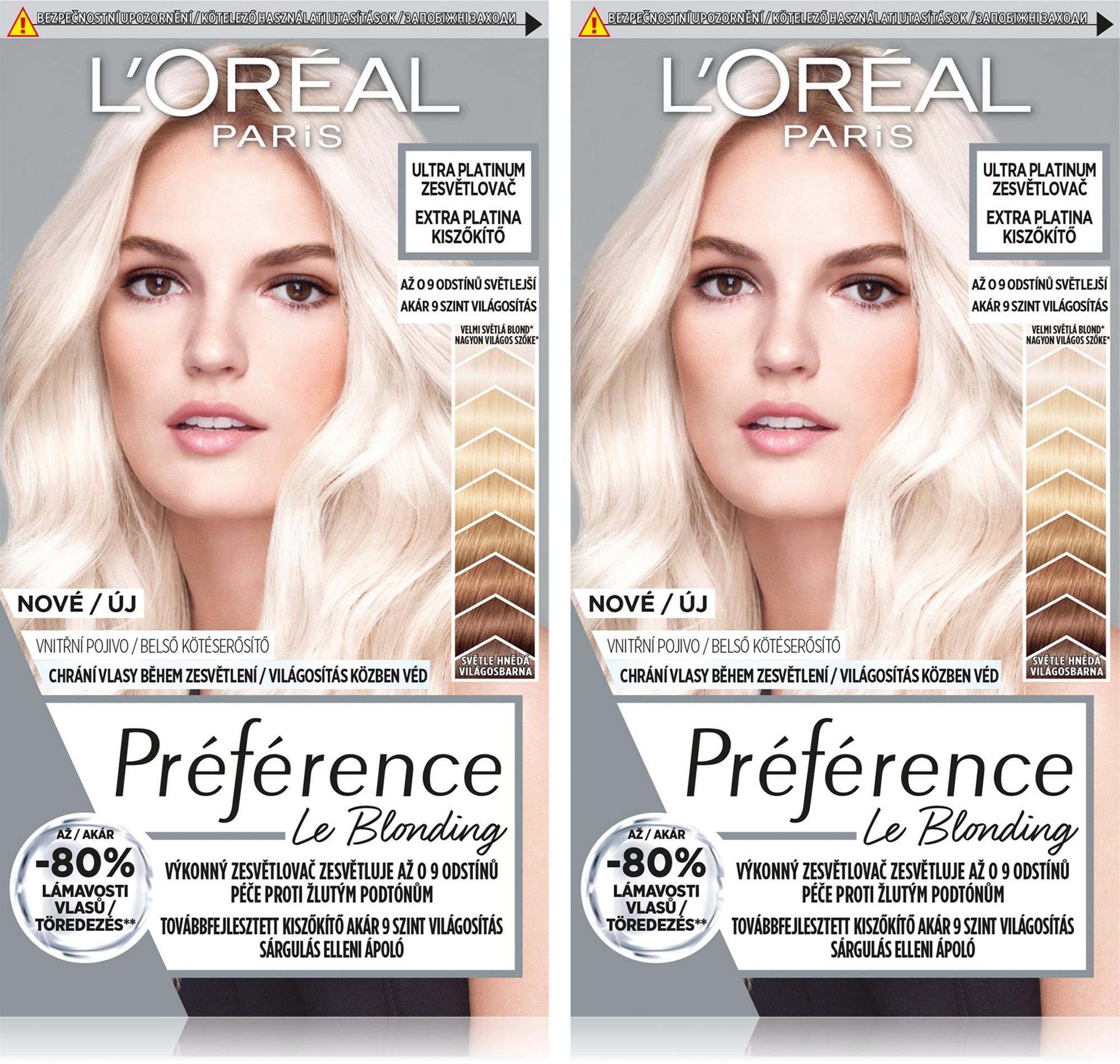 L'ORÉAL PARIS Préférence Ultra Platinum 2 × Hajvilágosító
