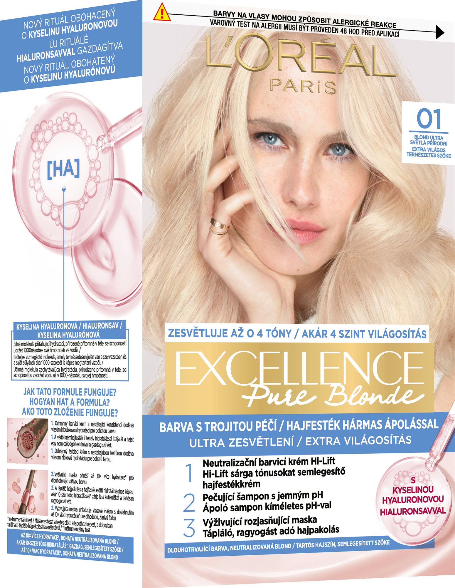 L'Oréal Paris Excellence Pure Blonde 01, blond ultra svetlá...