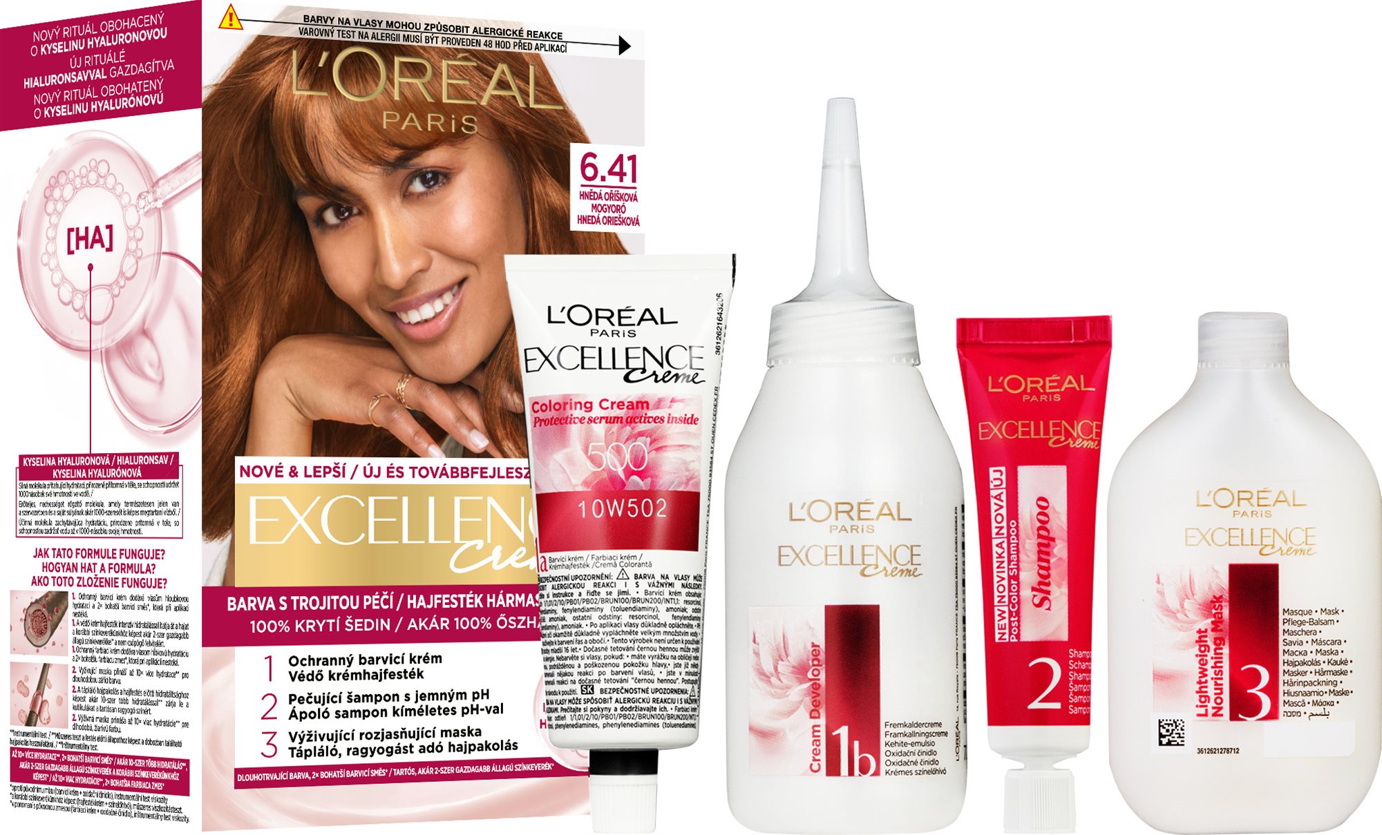 L'ORÉAL PARIS EXCELLENCE Creme 6.41 Orieškovo hnedá Farba na vlasy