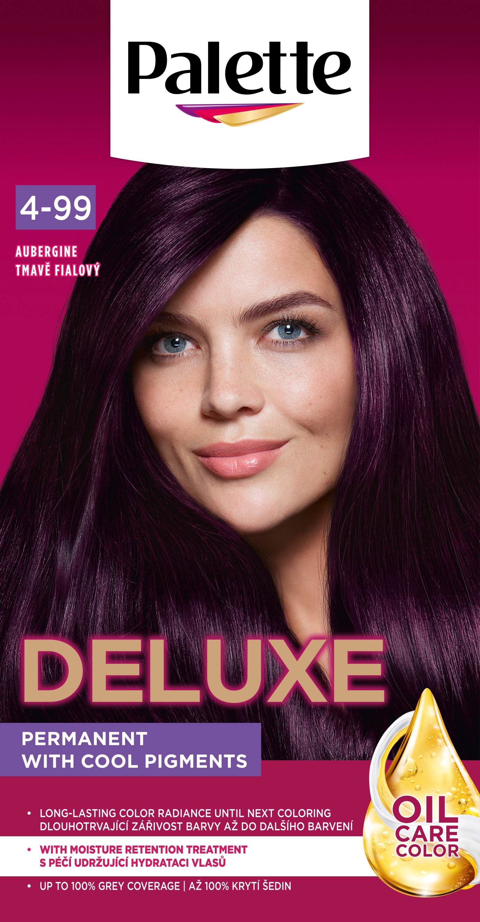 Palette Deluxe 4-99 Tmavo fialová 50 ml Farba na vlasy