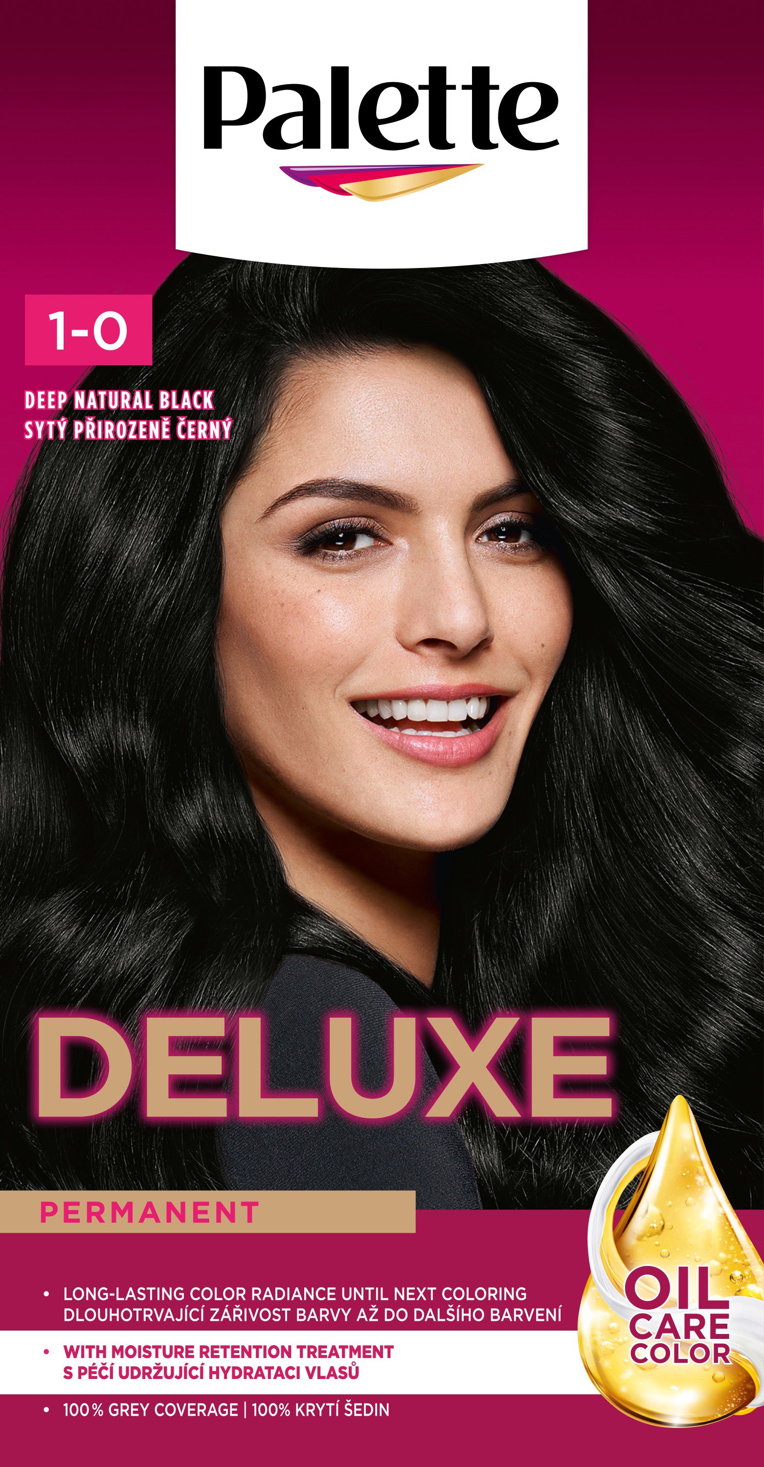 Palette Deluxe 1-0 Sýta prirodzene čierna 50 ml Farba na vlasy