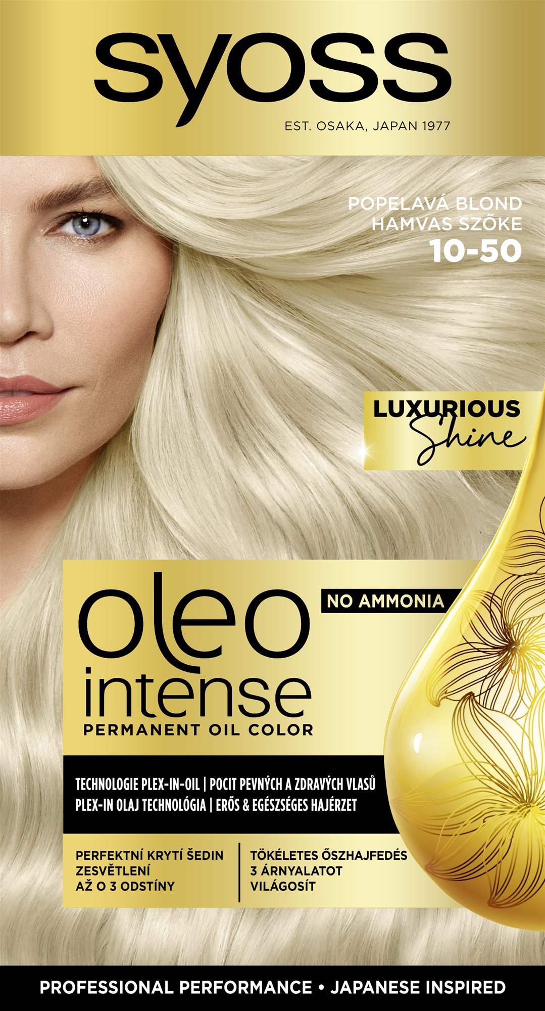 SYOSS Oleo Intense 10-50 Svetlý popolavý blond 50 ml Farba na vlasy