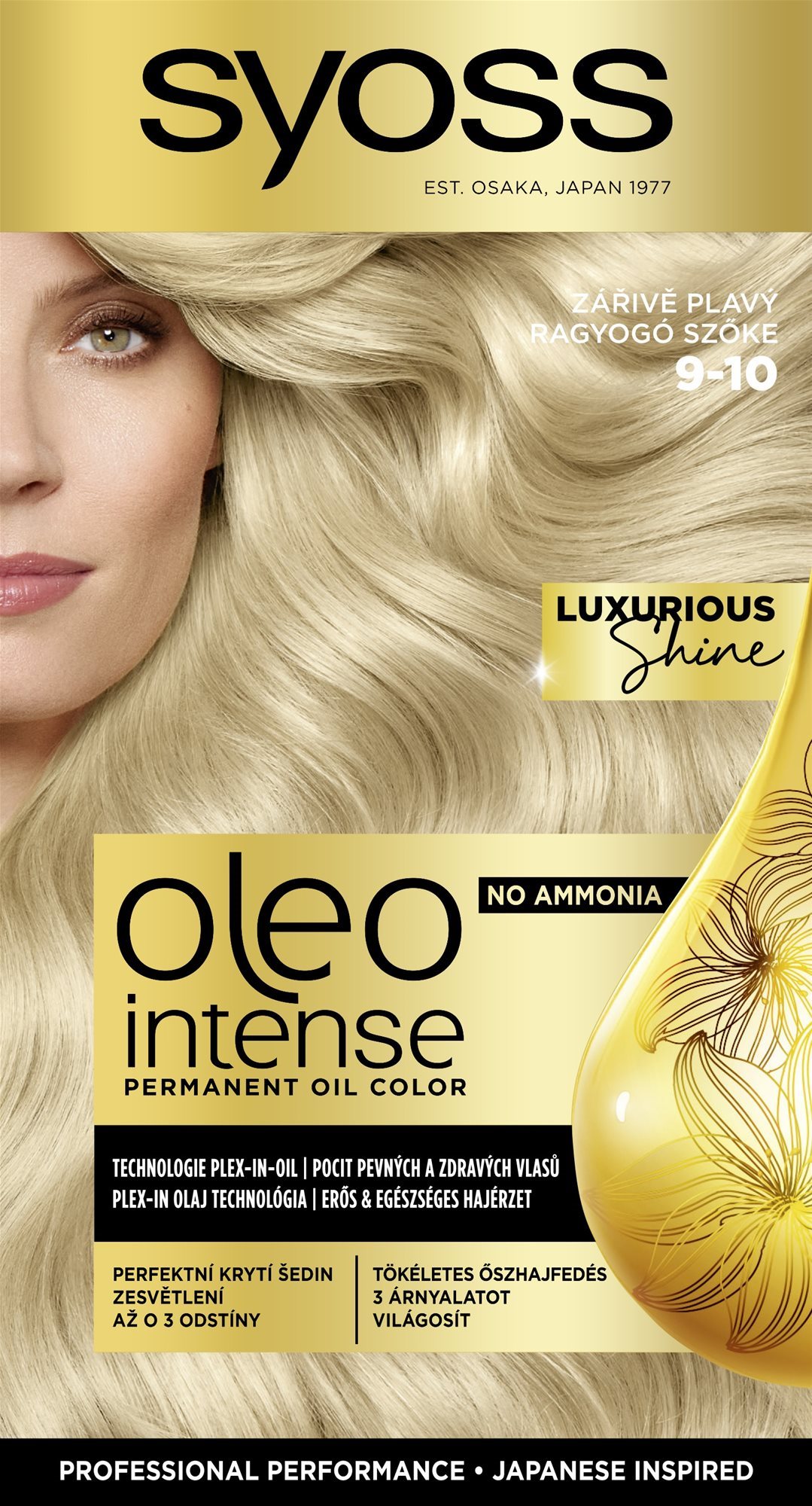 SYOSS Oleo Intense 9-10 Žiarivý blond 50 ml Farba na vlasy