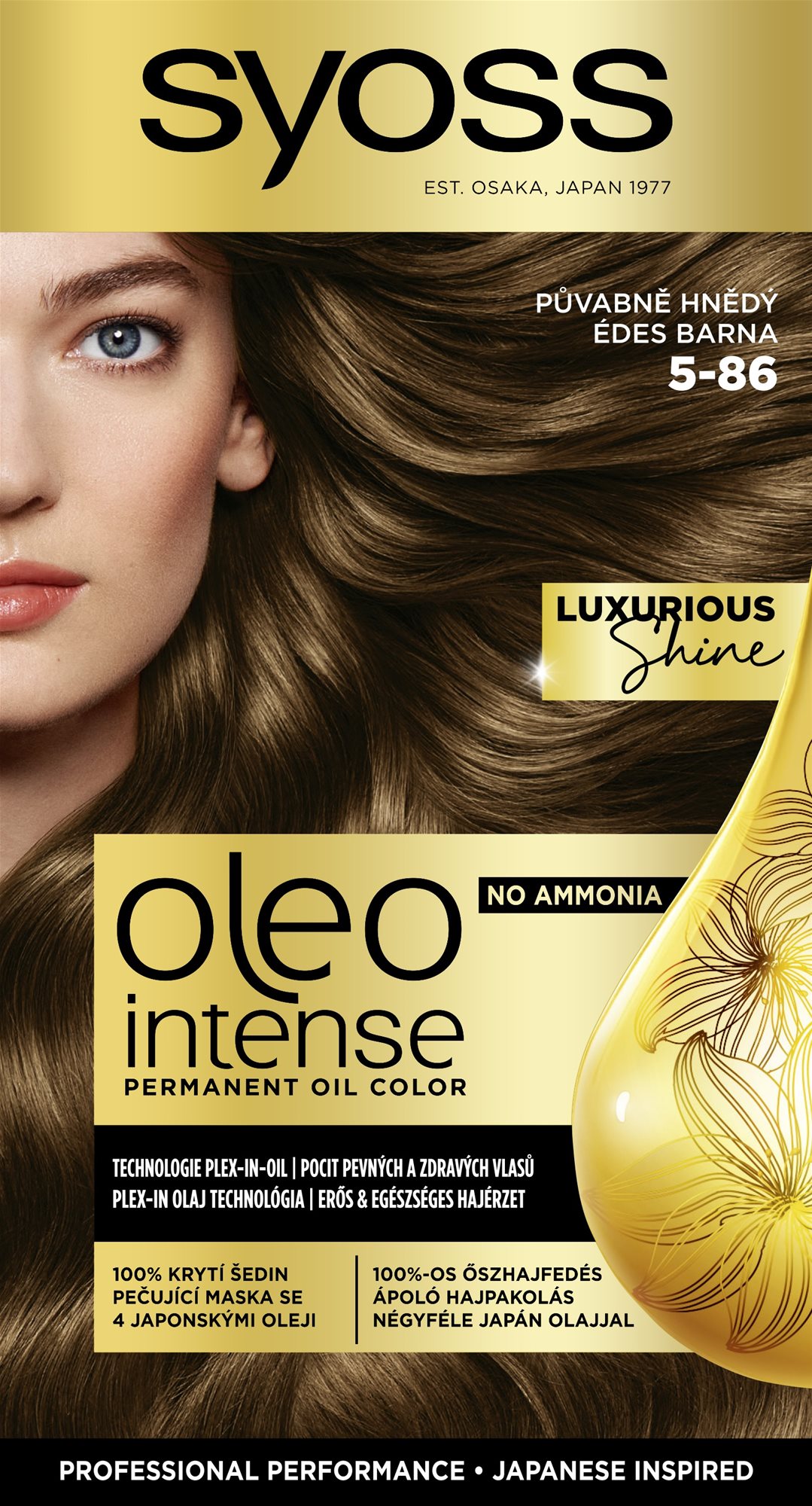 SYOSS Oleo Intense 5-86 Pôvabne hnedá 50 ml Farba na vlasy