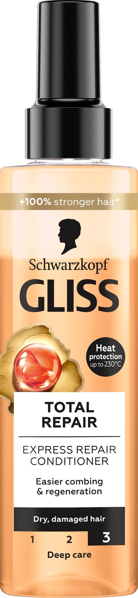 SCHWARZKOPF Gliss Total Repair - expressz, regeneráló, 200ml...