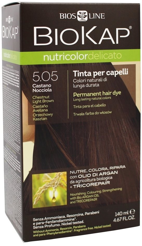 BIOKAP Nutricolor Delicato Chestnut Light Brown Gentle Dye 5.05 140...