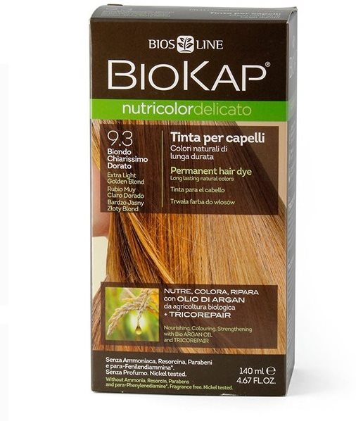 BIOKAP Nutricolor Delicato Extra Light Golden Blond Gentle Dye 9.30...