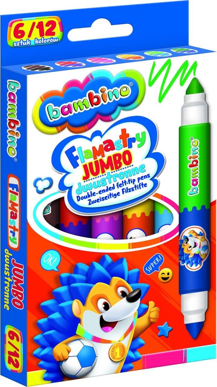 KIK KX5477 BAMBINO Jumbo obojstranné popisovače 6 kusov/12 farieb...
