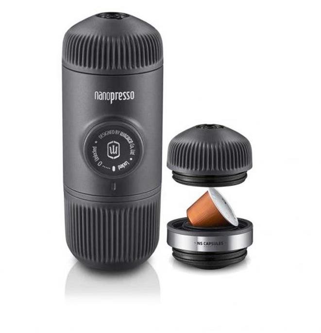 Wacaco Nanopresso sivé + NS adaptér Cestovný kávovar