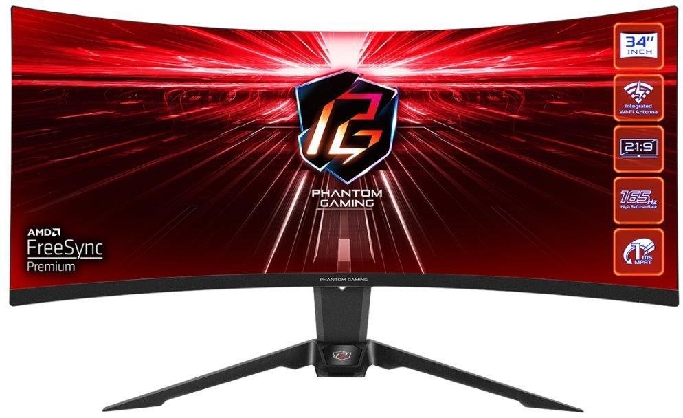 34" ASRock PG34WQ15R2B LCD monitor