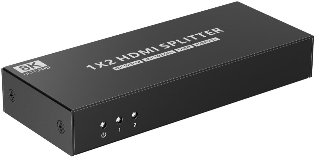 PremiumCord HDMI 2.1 splitter 1-2 port, 8K@60hz, 4K@120Hz, 1080p,...