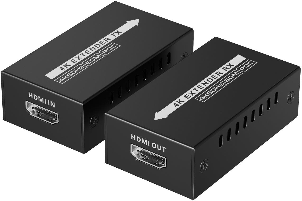 PremiumCord 4Kx2K@60Hz HDMI2.0 Extender auf 60m über ein Cat6/6a/7...