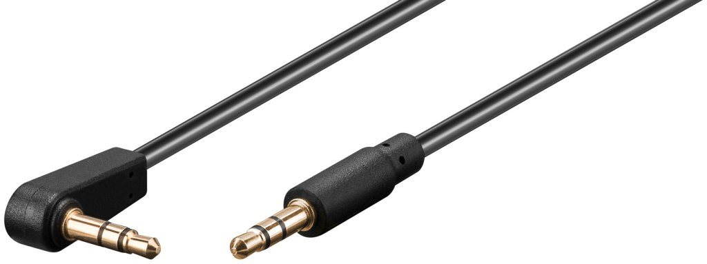 PremiumCord M 3.5 jack -> M 3.5 jack angled connector, 0.5m AUX Cable