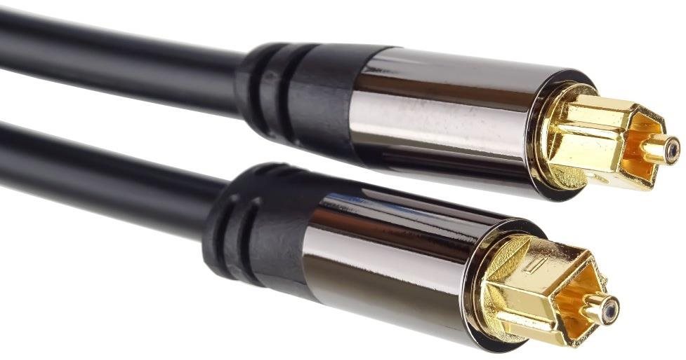 PremiumCord Kabel Toslink M/M, OD: 6mm, Gold 1,5m Optický kabel