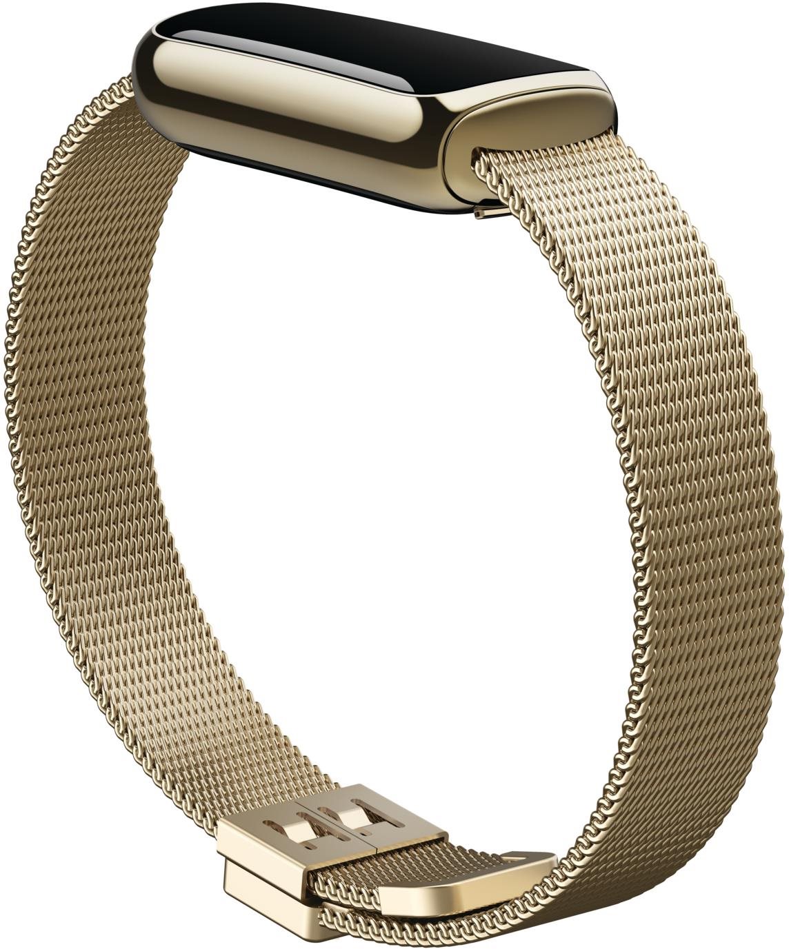 Fitbit Luxe Bracelet Bracelet Milanais Acier Inoxydable Or doux,...