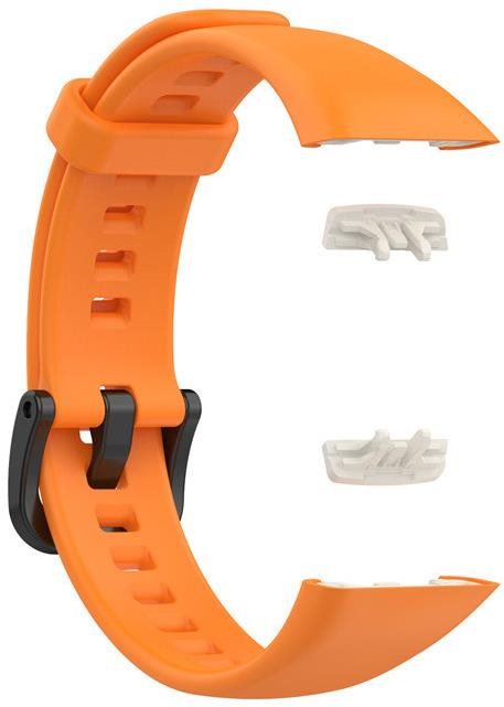 Drakero Silikonový PLAIN pro Huawei Band 6 oranžový Řemínek
