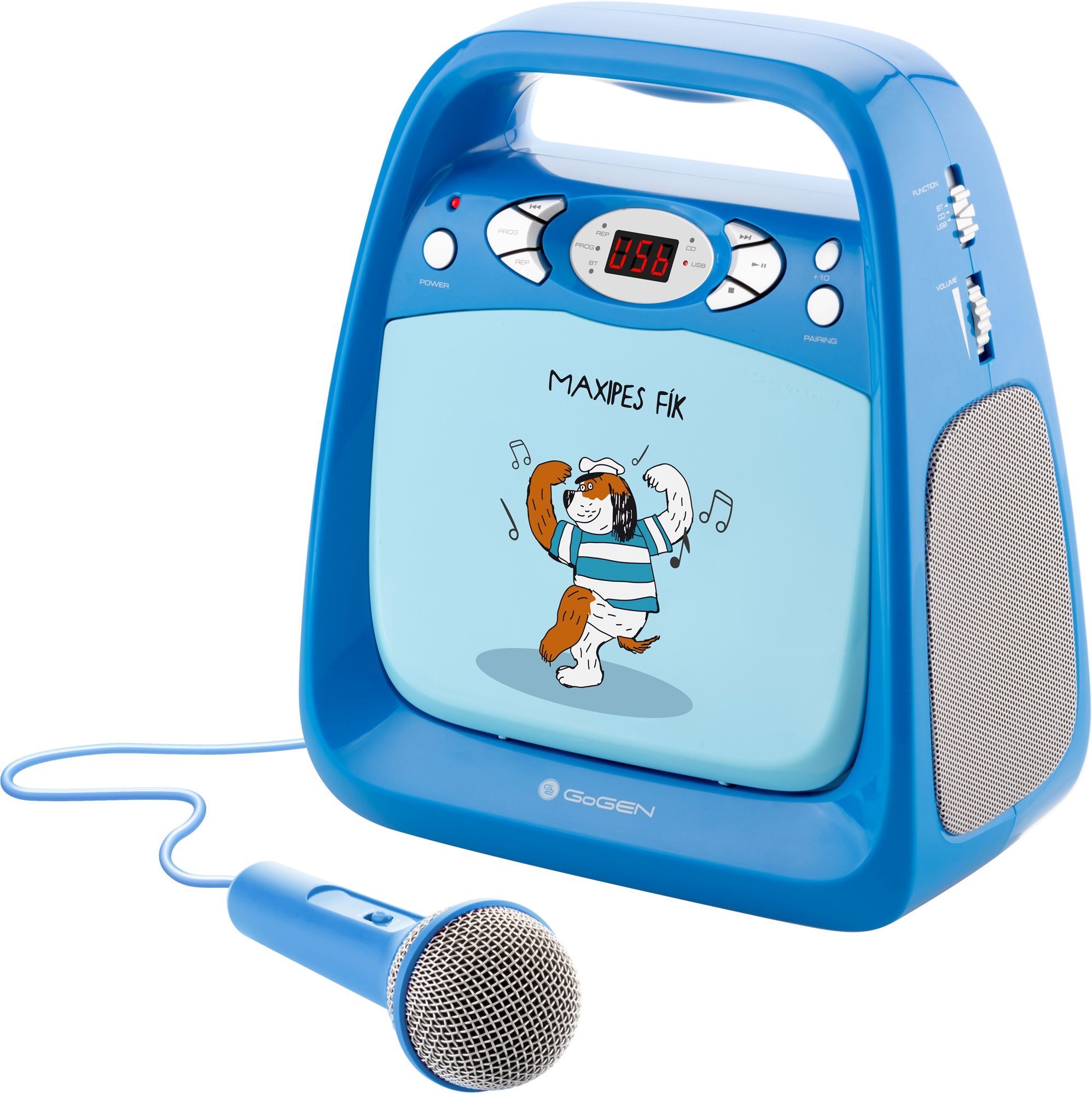 Gogen Maxipes Fík MAXIKARAOKE, kék CD lejátszó