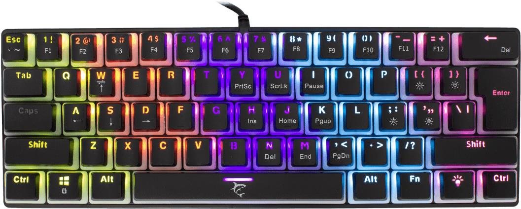 White Shark ASHIKO BLACK – RED SWITCHES – US Herná klávesnica