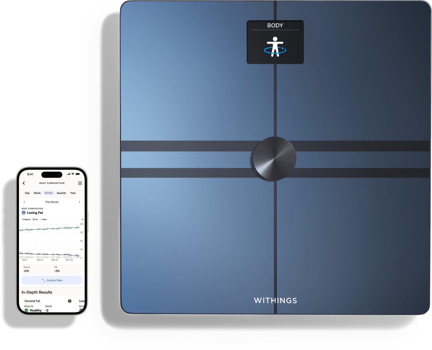 Withings Body Comp Complete Body Analysis Wi-Fi Scale - Black...