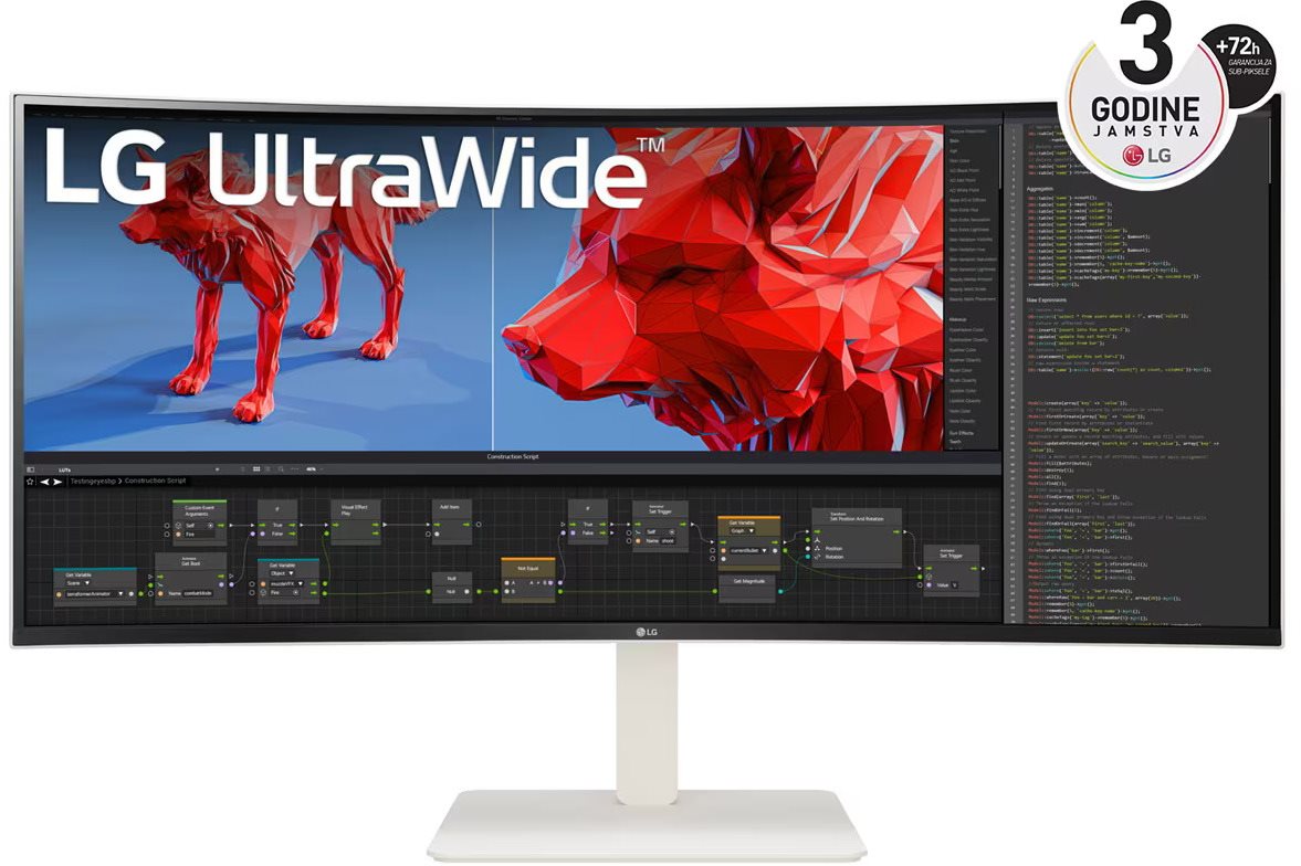 37,5" LG 38WR85QC-W LCD monitor