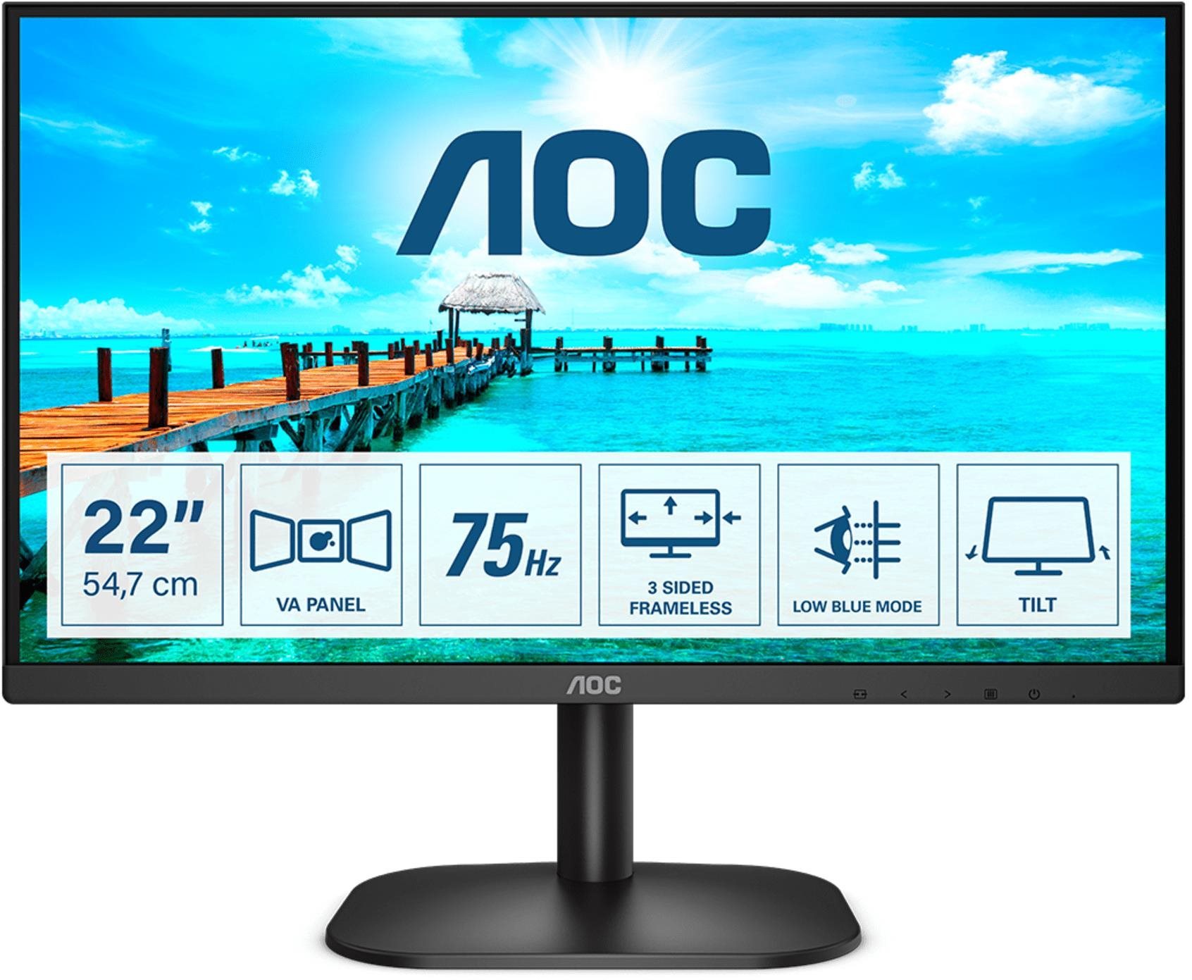 22" AOC 22B2H LCD monitor