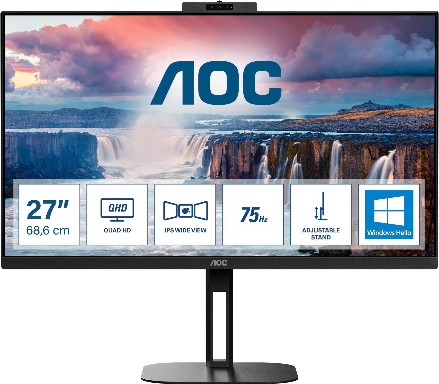 27" AOC Q27V5CW/BK LCD Monitor