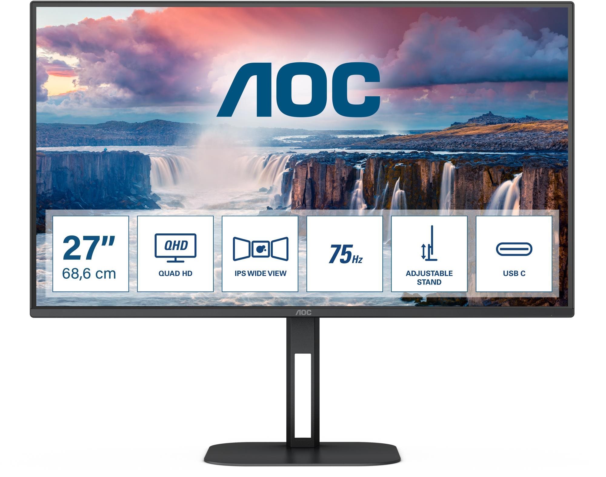 27" AOC Q27V5C/BK LCD Monitor