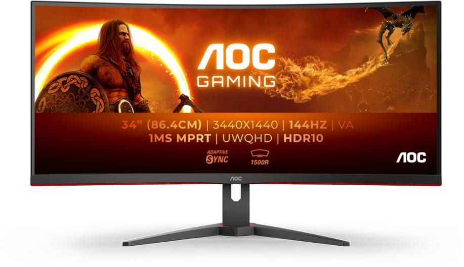34" AOC CU34G2XE/BK Gaming LCD Monitor