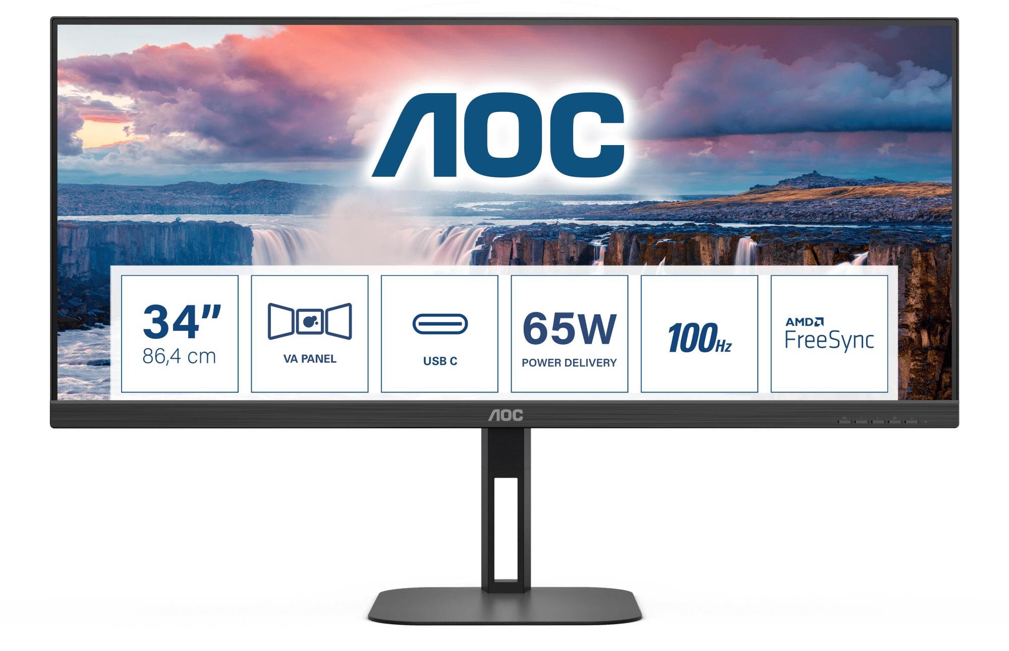 34" AOC U34V5C/BK LCD monitor