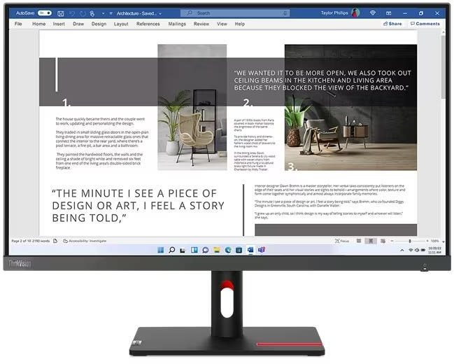 27" Lenovo ThinkVision S27i-30 LCD monitor