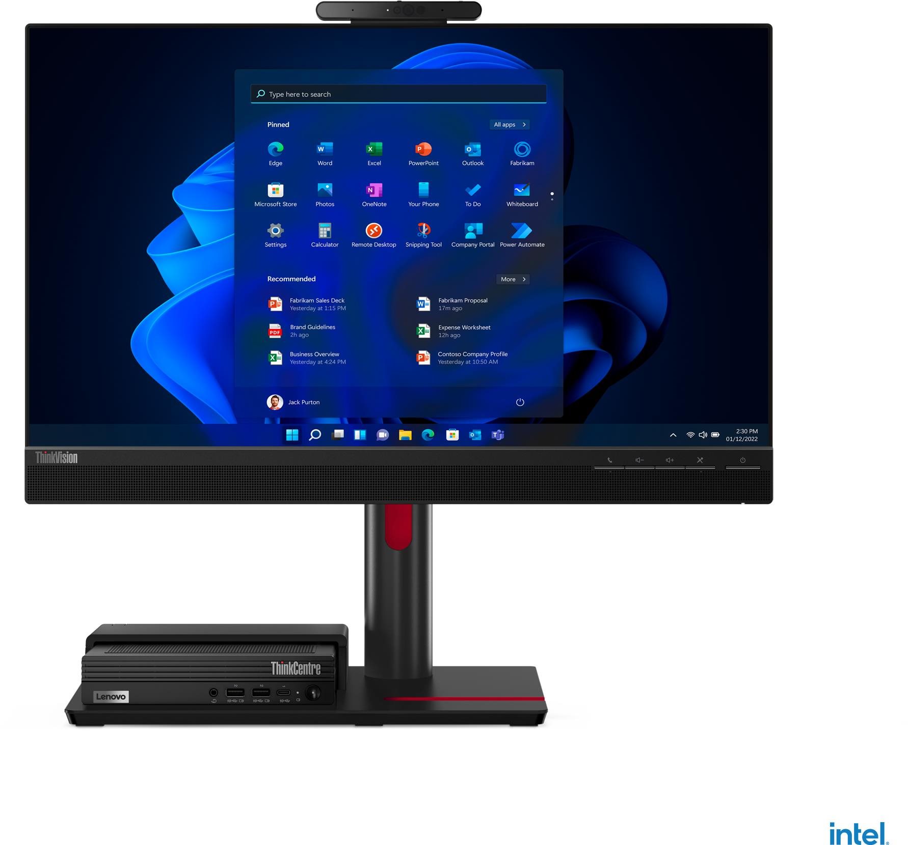 23,8" Lenovo ThinkCentre Tiny-In-One Flex 24v LCD monitor