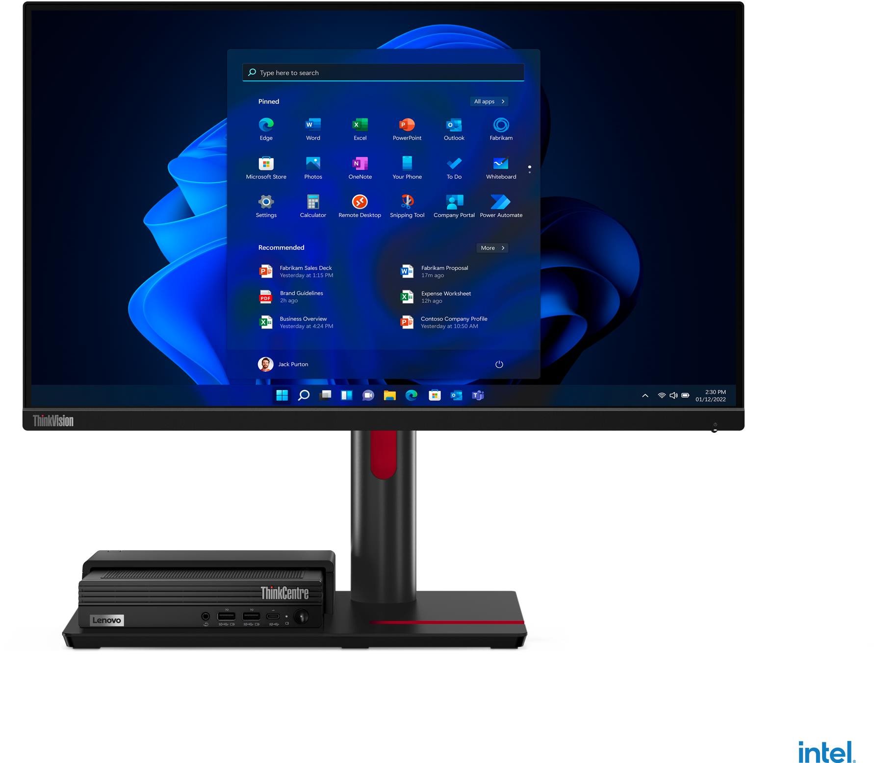 23,8" Lenovo ThinkCentre Tiny-In-One Flex 24i LCD monitor