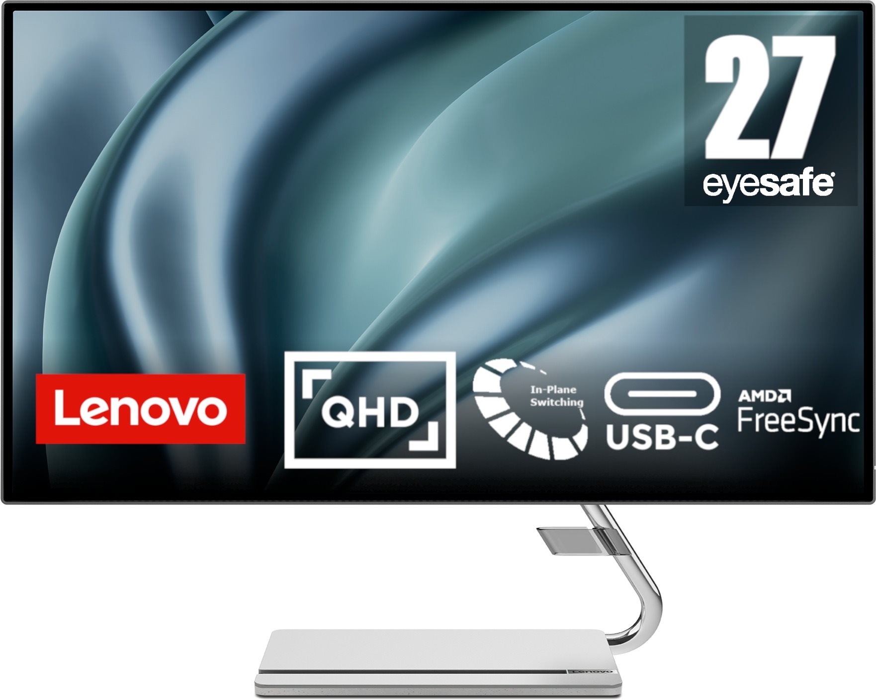 27" Lenovo Q27h-20 szürke LCD monitor