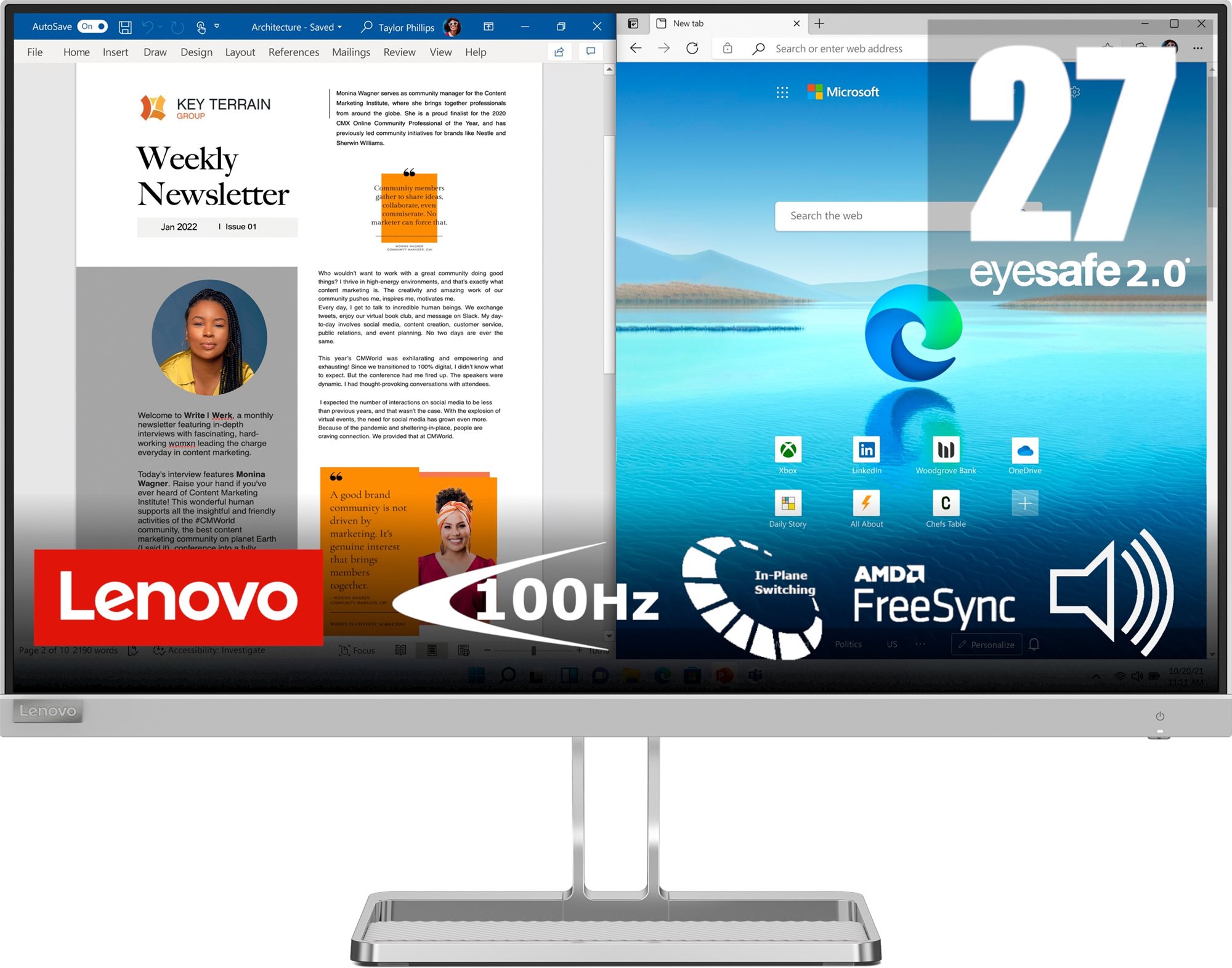 27" Lenovo L27i-40 LCD monitor