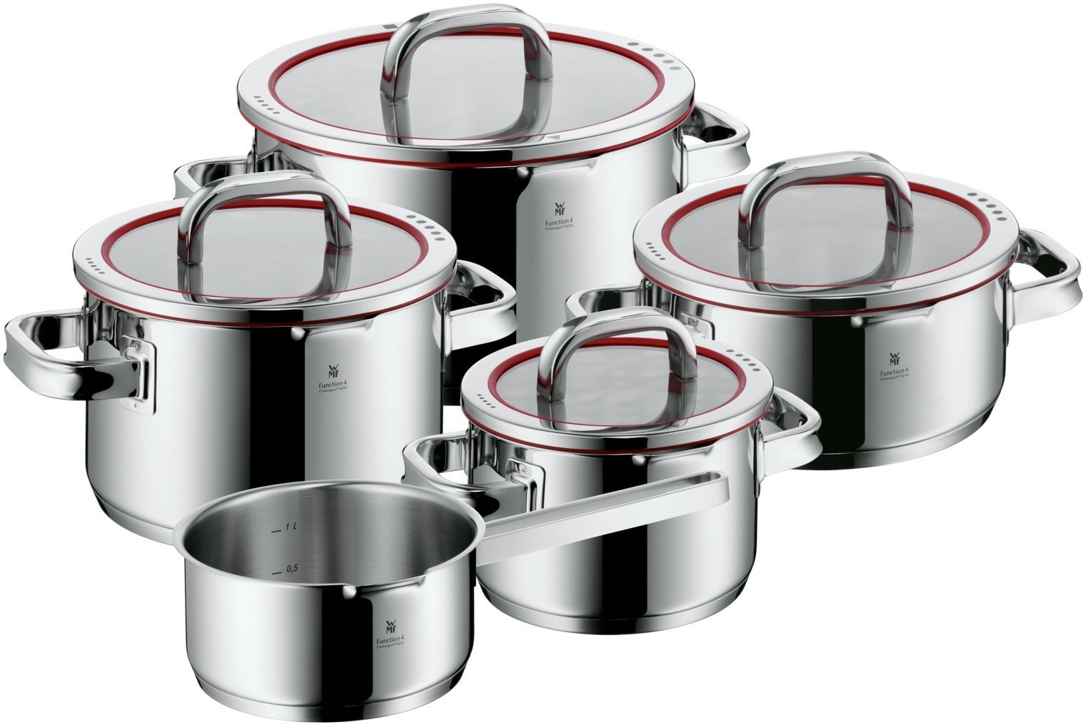 WMF FUNCTION 761066380 Kochgeschirr-Set - 5-teilig Topfset