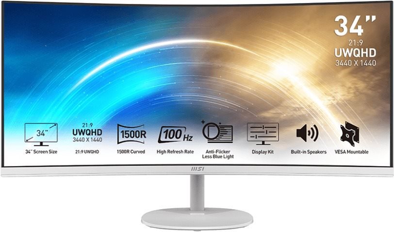 34" MSI PRO MP341CQW LCD Monitor