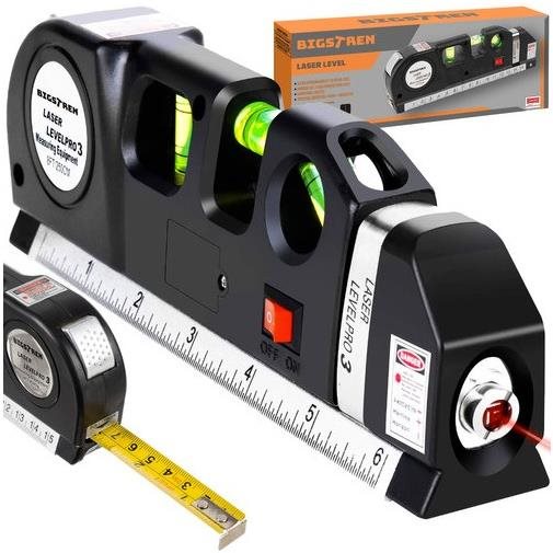 Bigstren 21747 Laserová vodováha LevelPro3 so zabudovaným metrom...