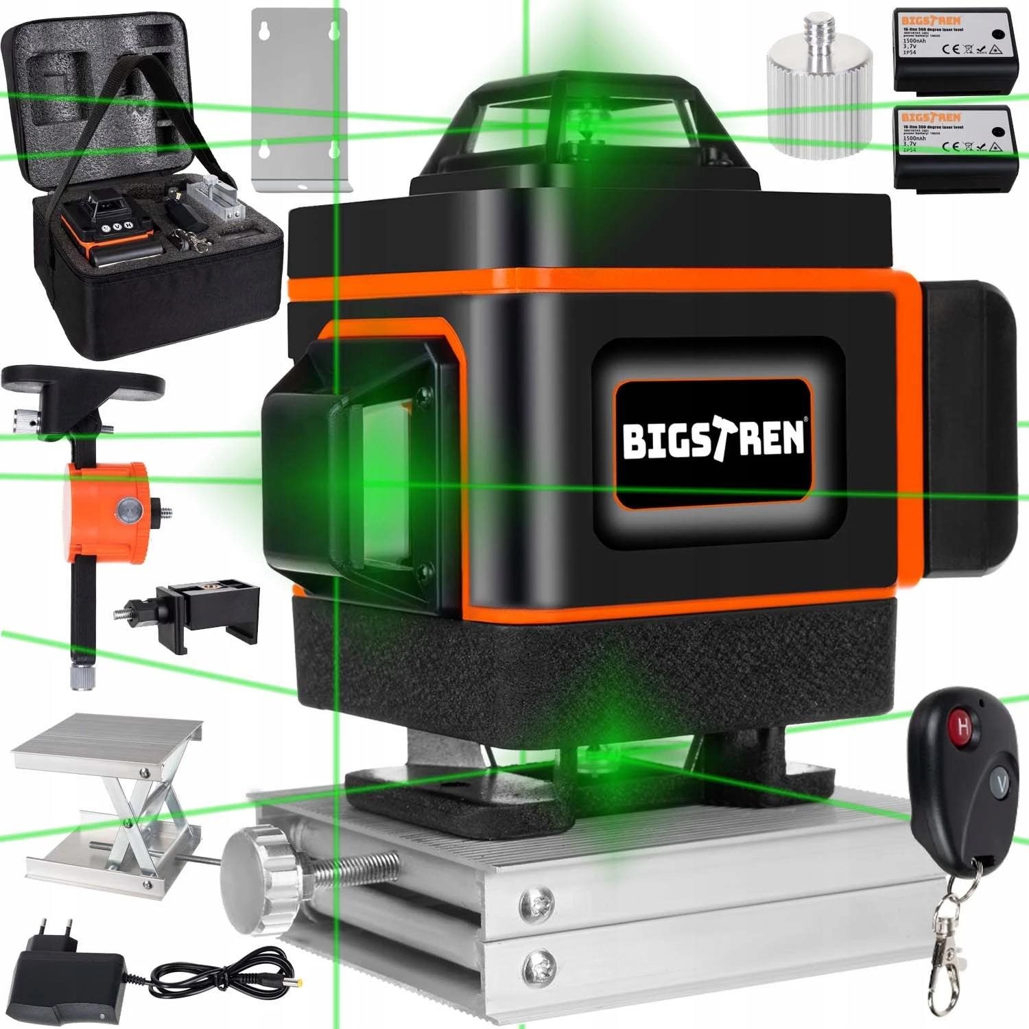 Bigstren 18763 4D Krížový nivelačný laser 16, líniový prístroj...
