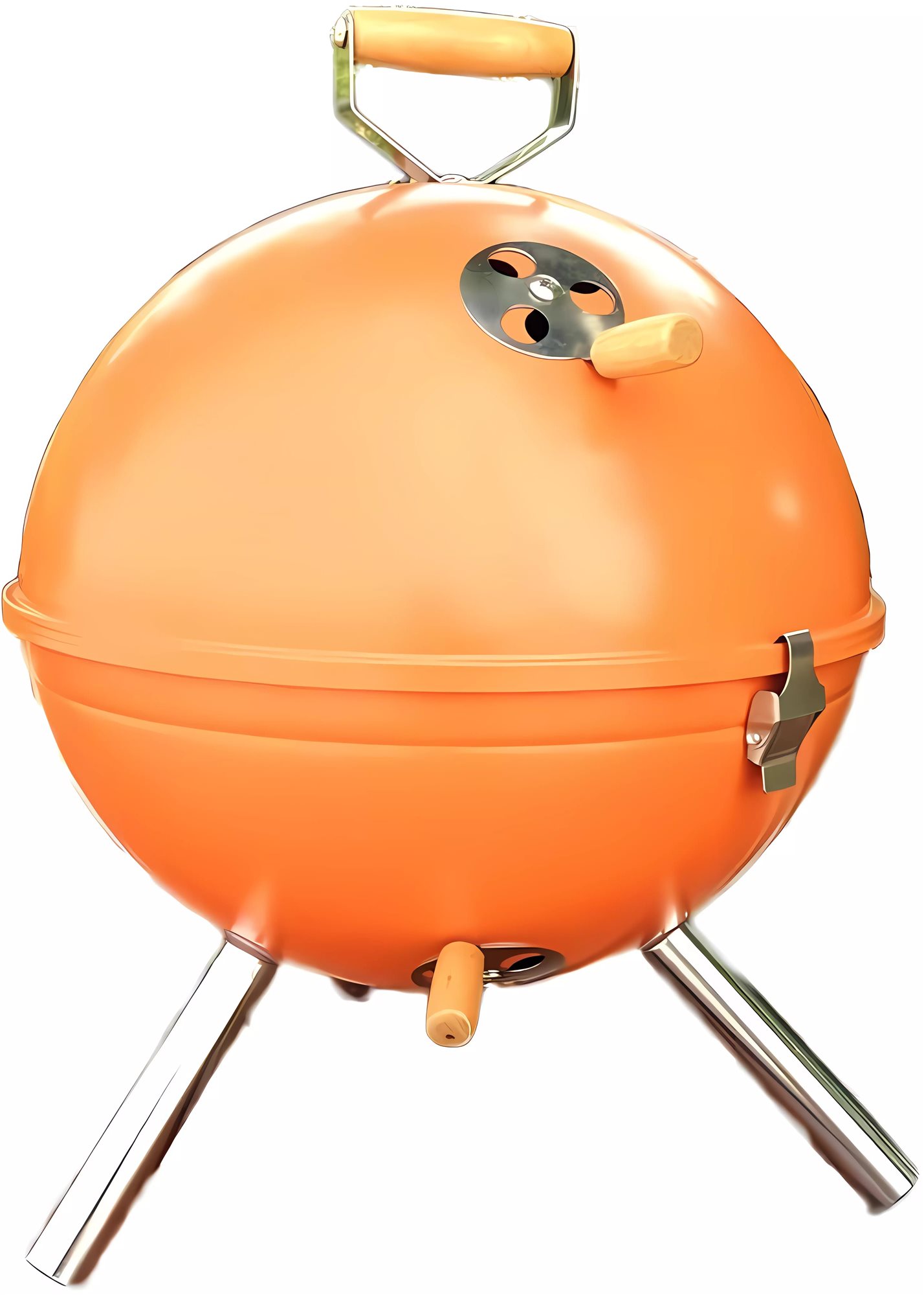 AFF 3729 Přenosný kulatý mini gril oranžový Gril