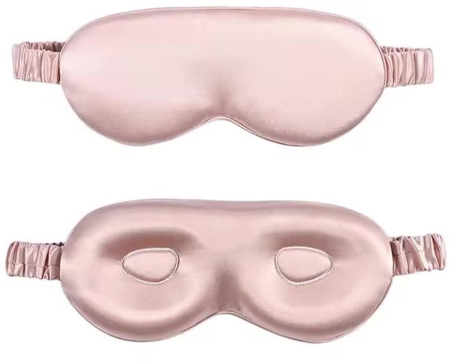 UVtech Hodvábna 3D maska na spanie H-2, ružová Maska na spanie