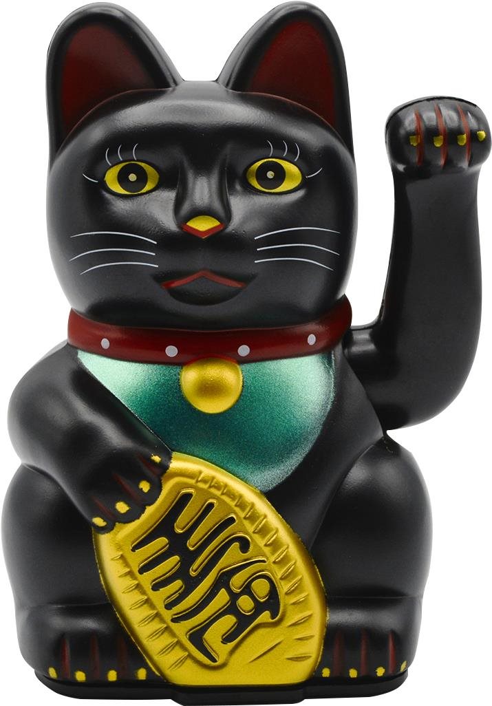 Empt Maneki Neko Kočka štěstí černá Dekorácia