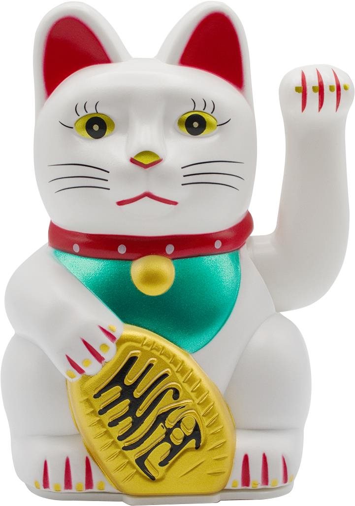 Empt Maneki Neko Kočka štěstí bílá Dekorácia