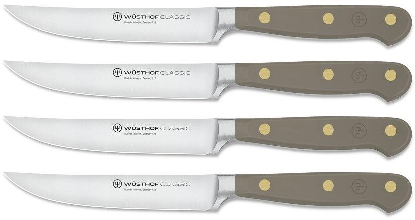 WÜSTHOF CLASSIC COLOUR Steakkés készlet, 4 db, Velvet Oyster, 12 cm...