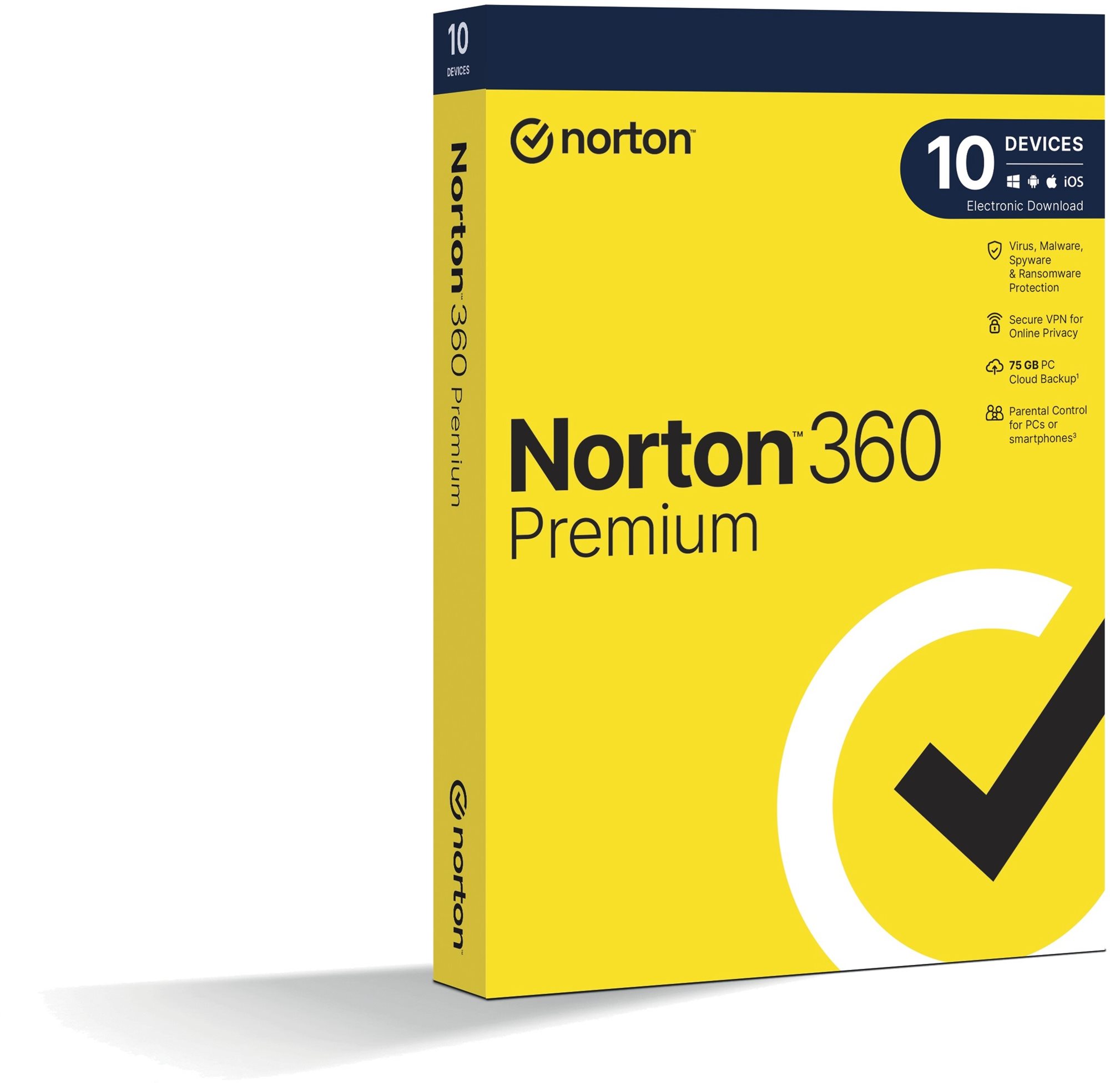 Norton 360 Premium 75 GB, VPN, 1 používateľ, 10 zariadení, 36...