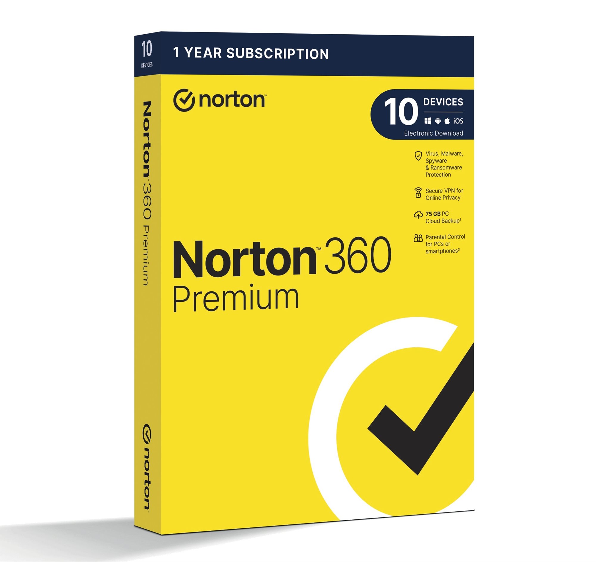 Norton 360 Premium 75 GB, 1 Benutzer, 10 Geräte, 12 Monate...