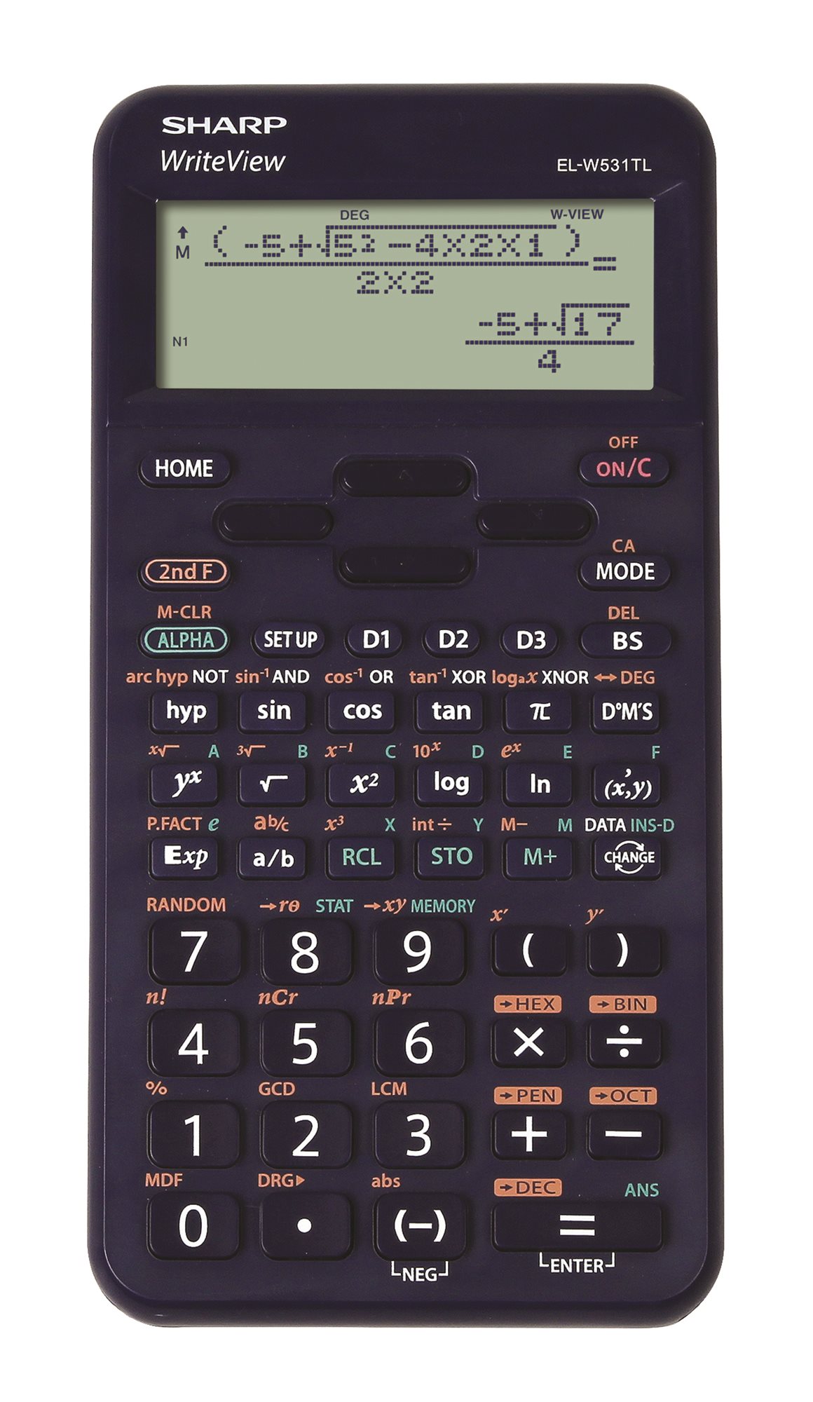 Sharp EL-W531TL modrá Kalkulačka