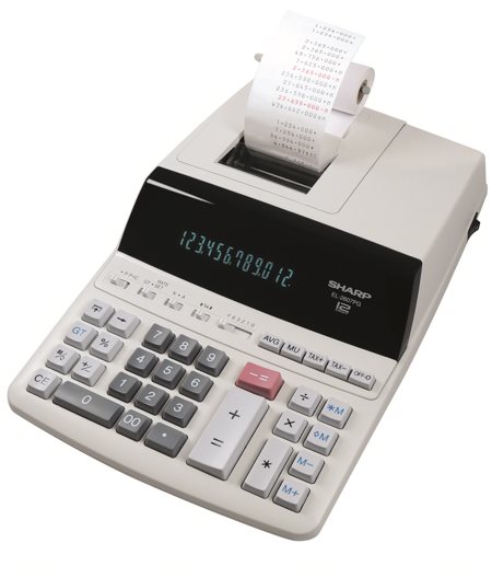 Sharp EL 2607 PG sivá Kalkulačka