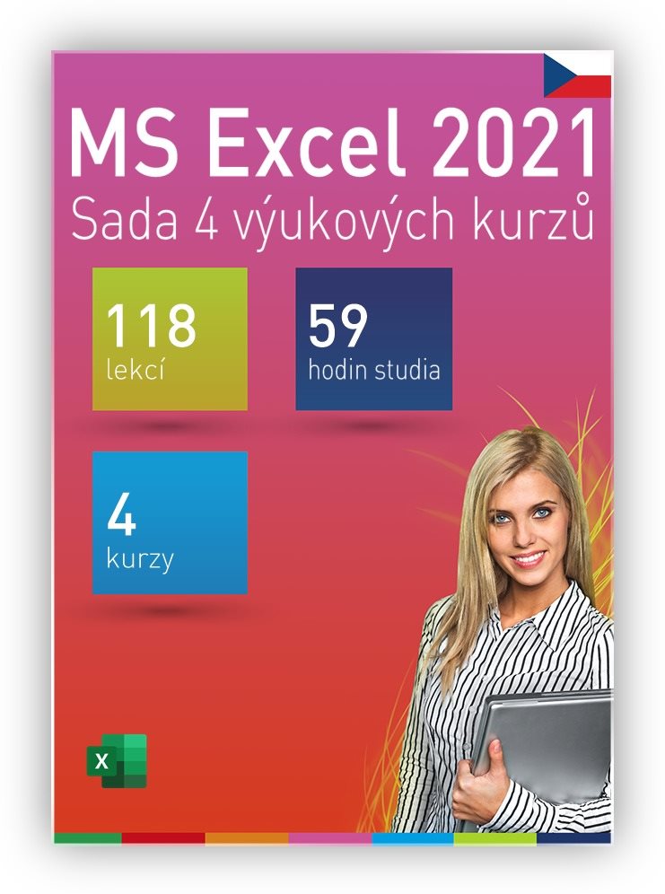 GOPAS Microsoft 365 / 2021 Excel  Súprava 4 výukových kurzov, CZ...