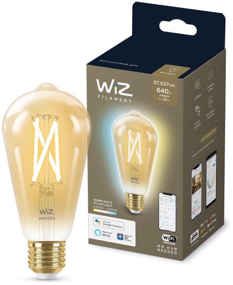WiZ Tunable White 50W E27 ST64 Vintage Ampoule LED