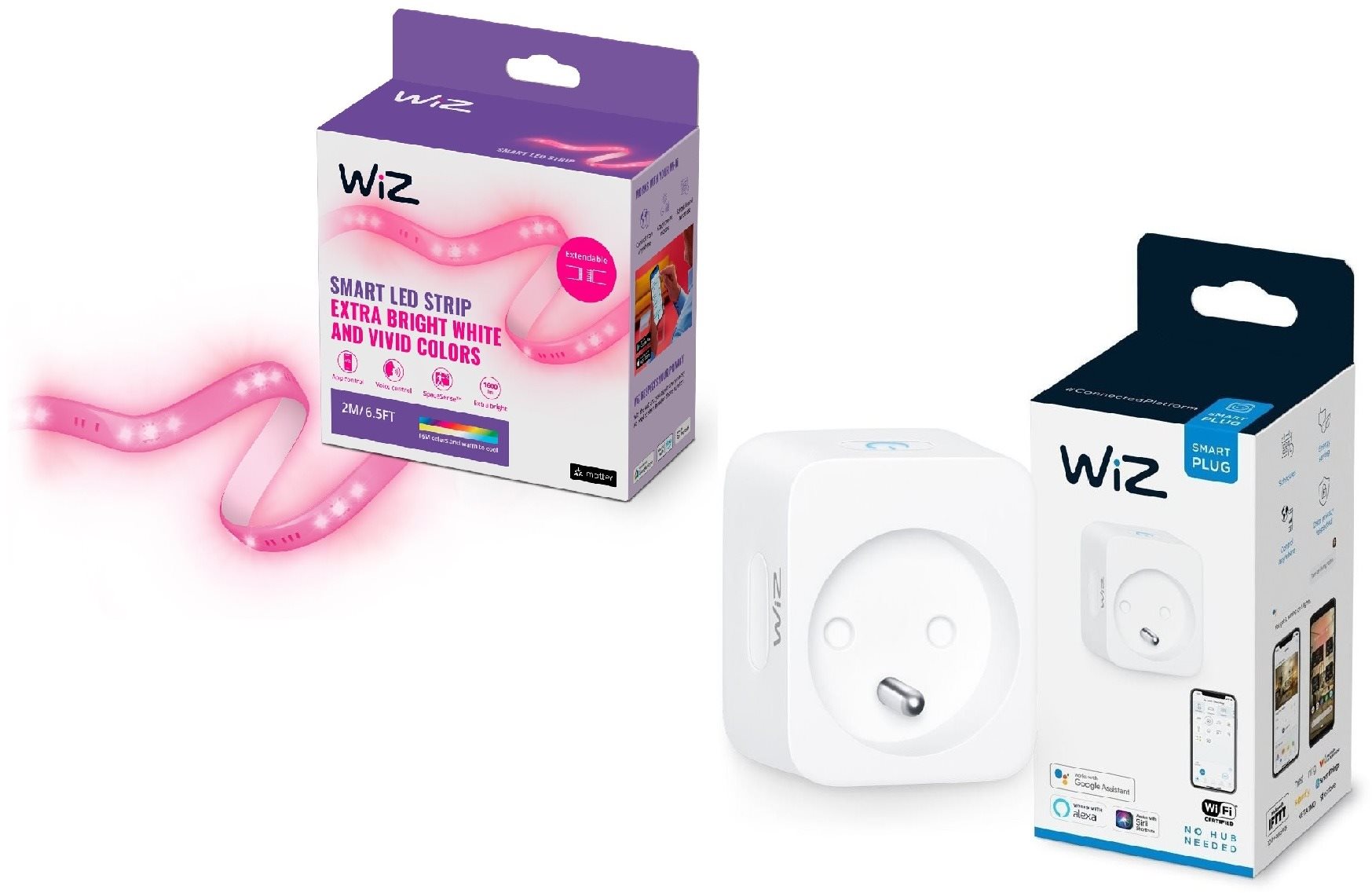 WiZ LED Lightstrip 2 m Starter Kit + WiZ Smart Plug CZ/SK LED pásik